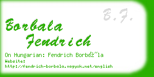 borbala fendrich business card